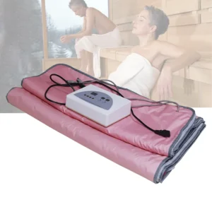Hands out sauna blanket