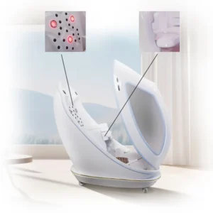 Patented cocoon seat sauna cabin