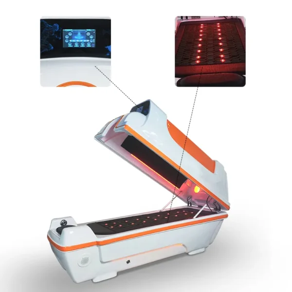 Graphene Heating Vibration Sauna Cabin-Orange - Image 2