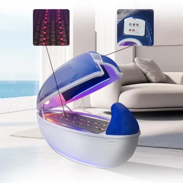 Patented Graphene Heat Vibrate Sauna Cocoon Blue - Image 4