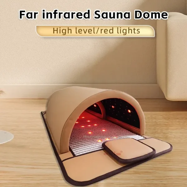 Guangyang Portable PU Leather 3-Zone LED Sauna Dome: Spa Capsule for Weight Loss & Detox - Image 3