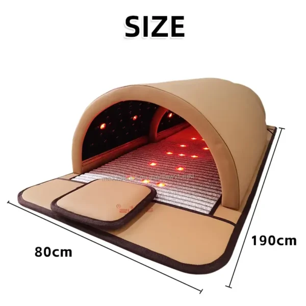 Guangyang Portable PU Leather 3-Zone LED Sauna Dome: Spa Capsule for Weight Loss & Detox - Image 4